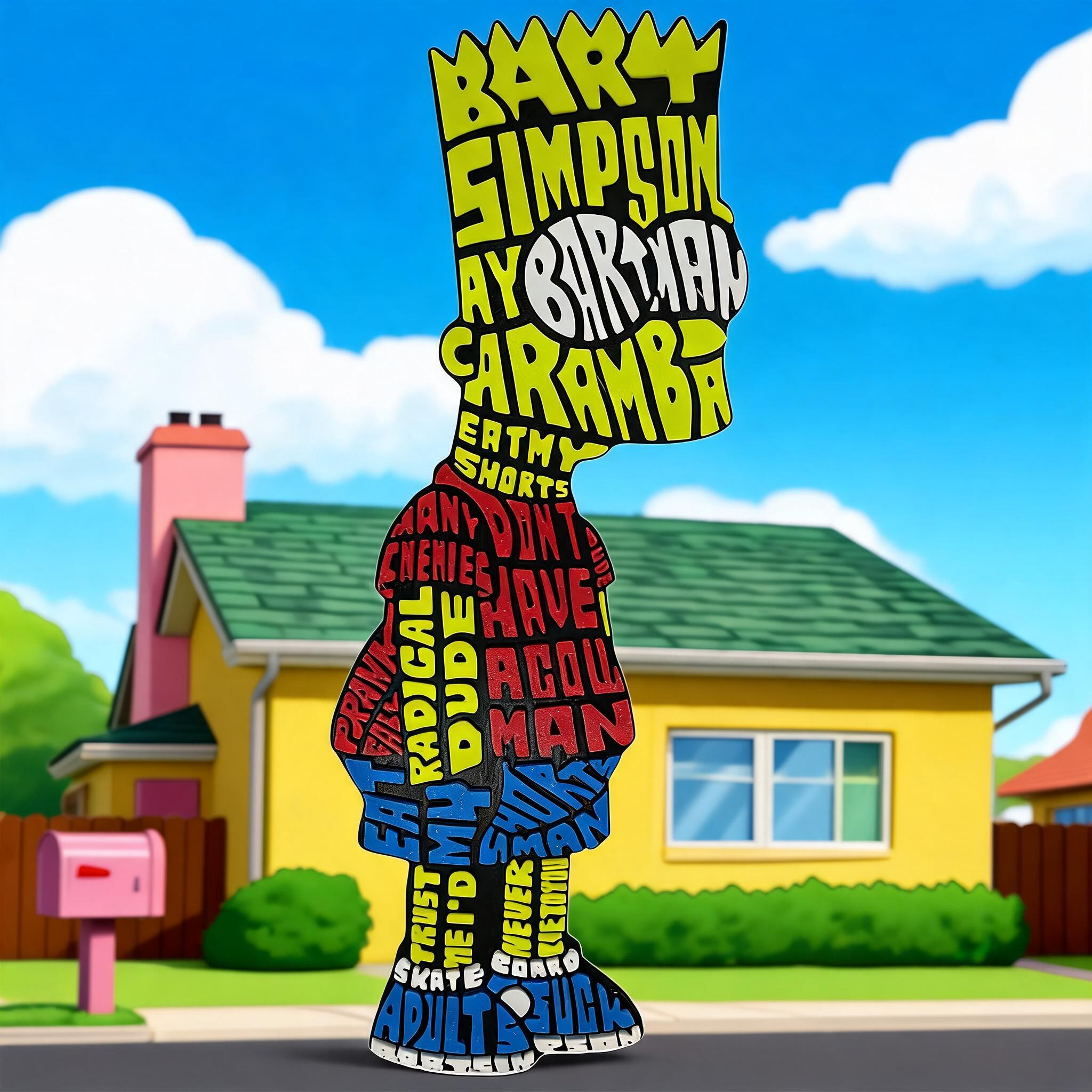 Bart Simpson - Caligrama 