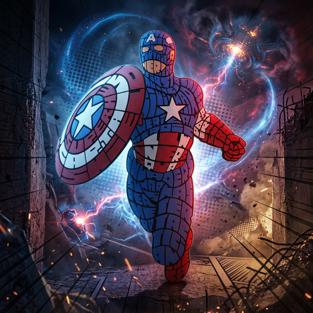 Capitán América - Caligrama
