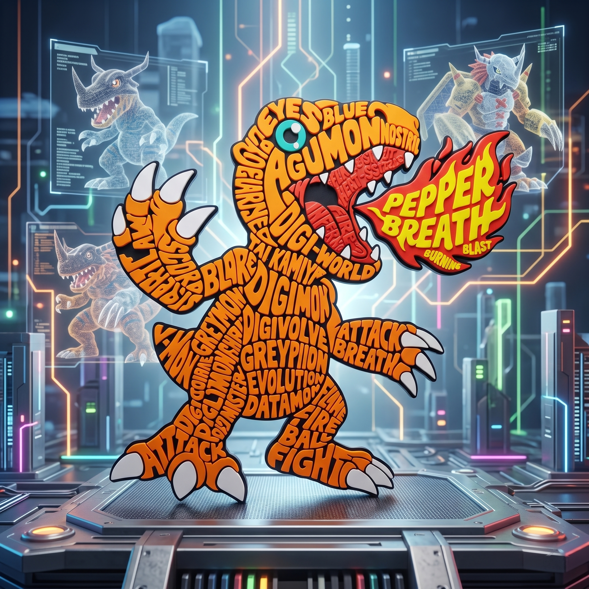 Agumon - Caligrama